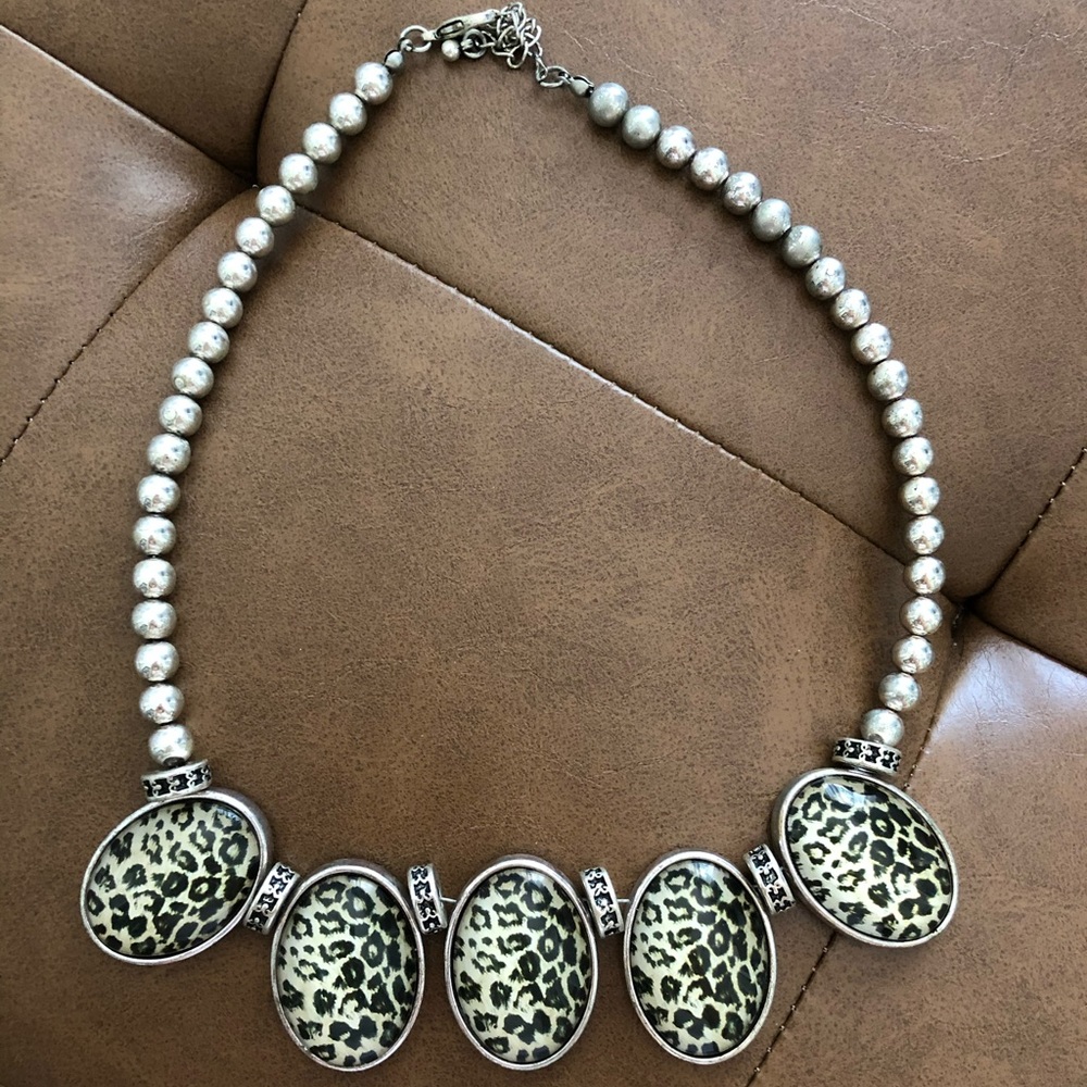 Leopard Print Necklace and Bracelet